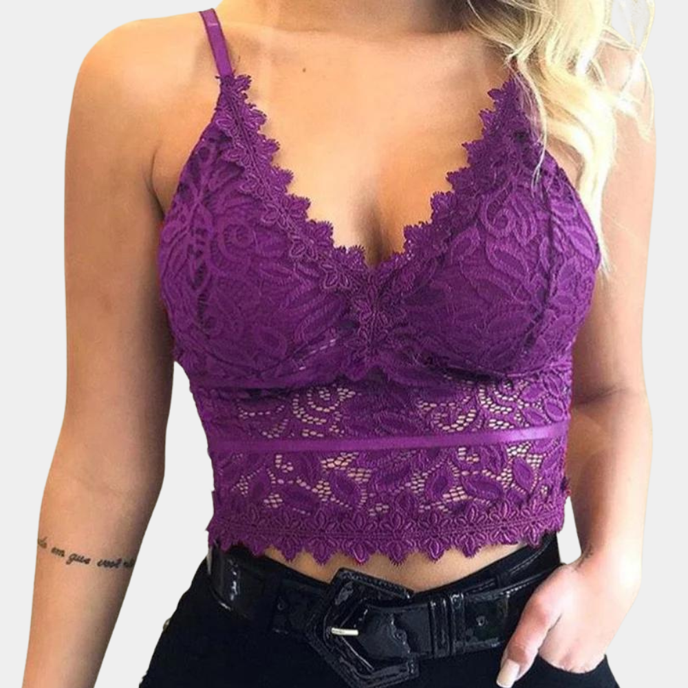 Ladies Lace Cropped Top