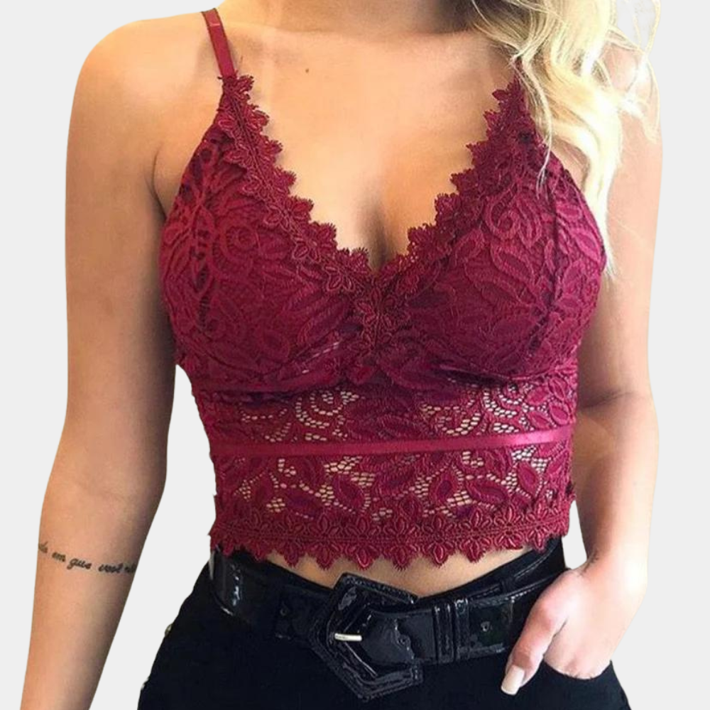 Ladies Lace Cropped Top