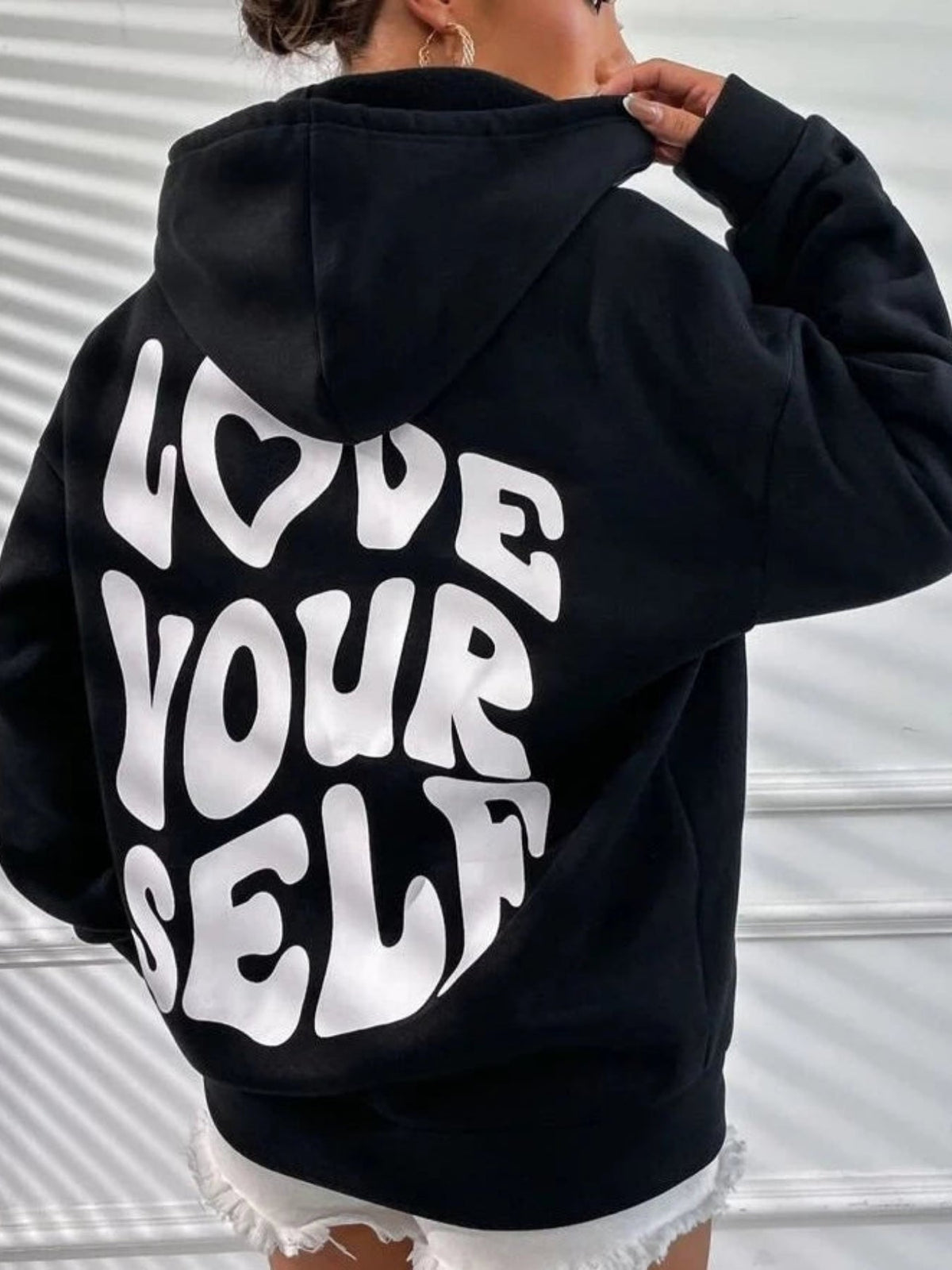 Ladies Snug Oversized Hoodie with Hood and Kangaroo Pocket