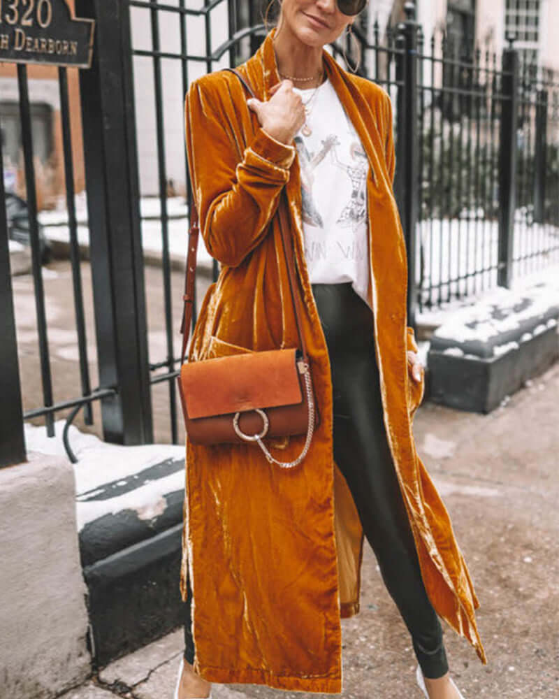 Women's Open Front Long Duster Cardigan
