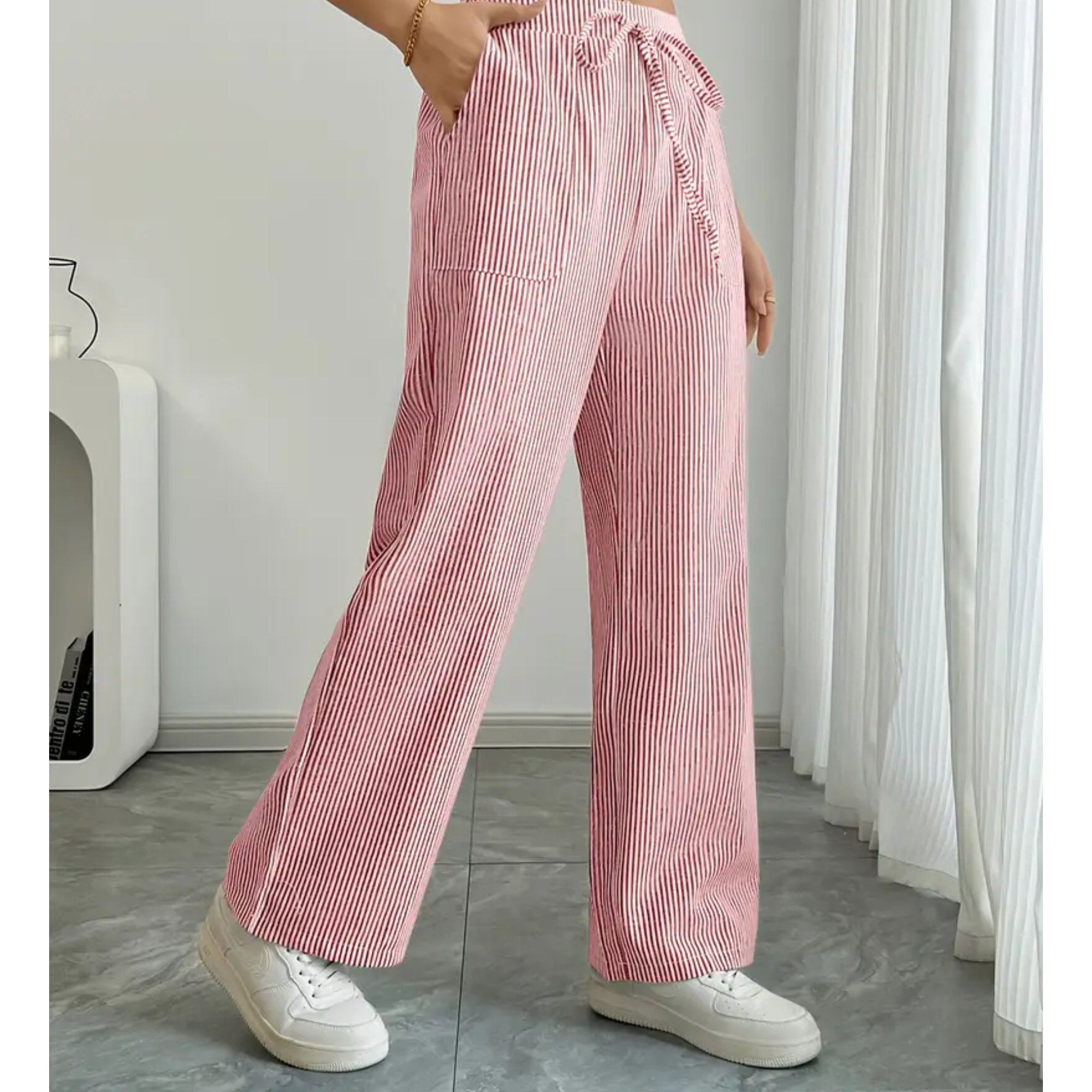 Ladies' Linen Wide Trousers