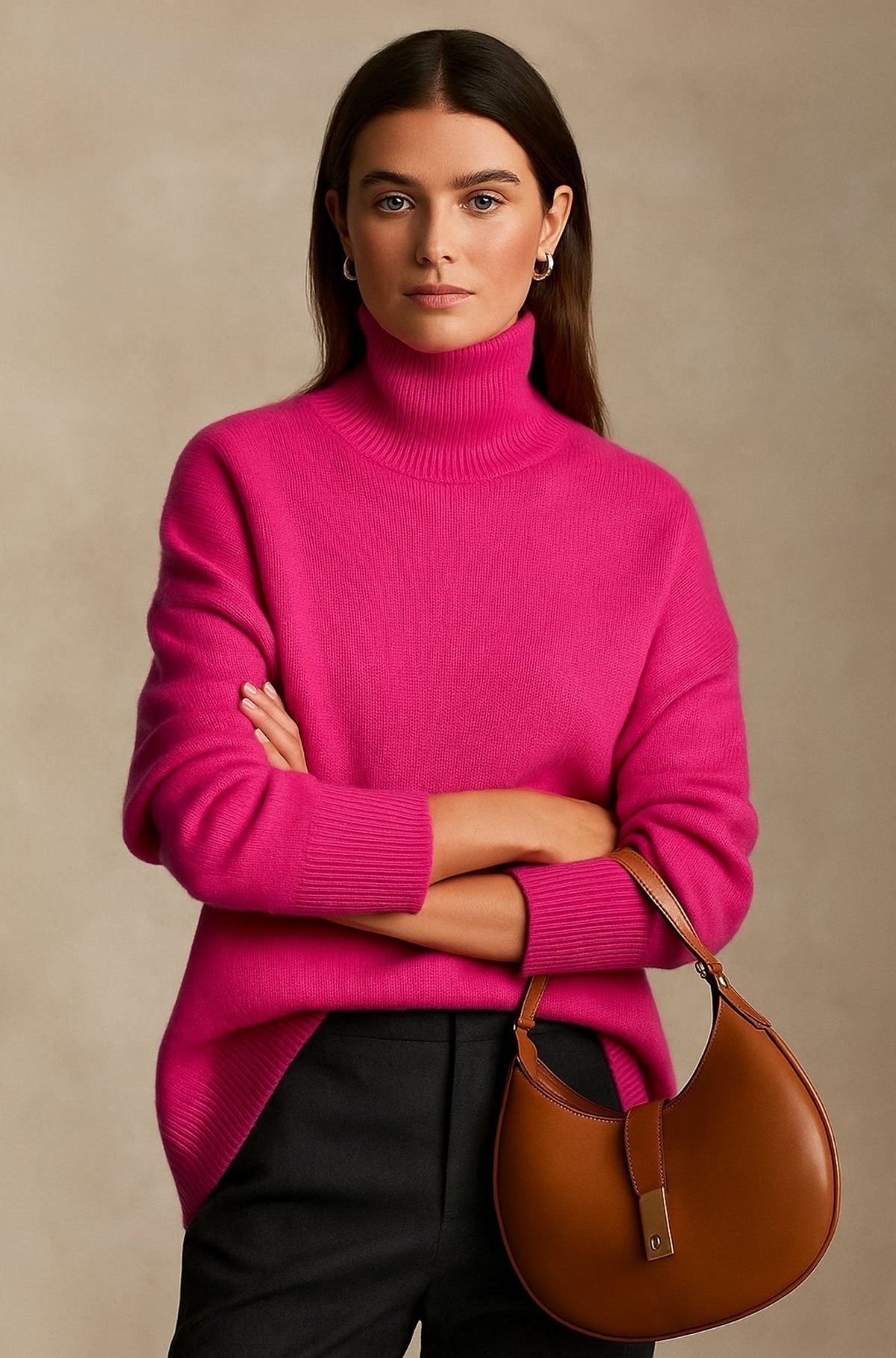 Ladies Cashmere Sweater with Luxuriously Soft Fabric and Elegant Fit