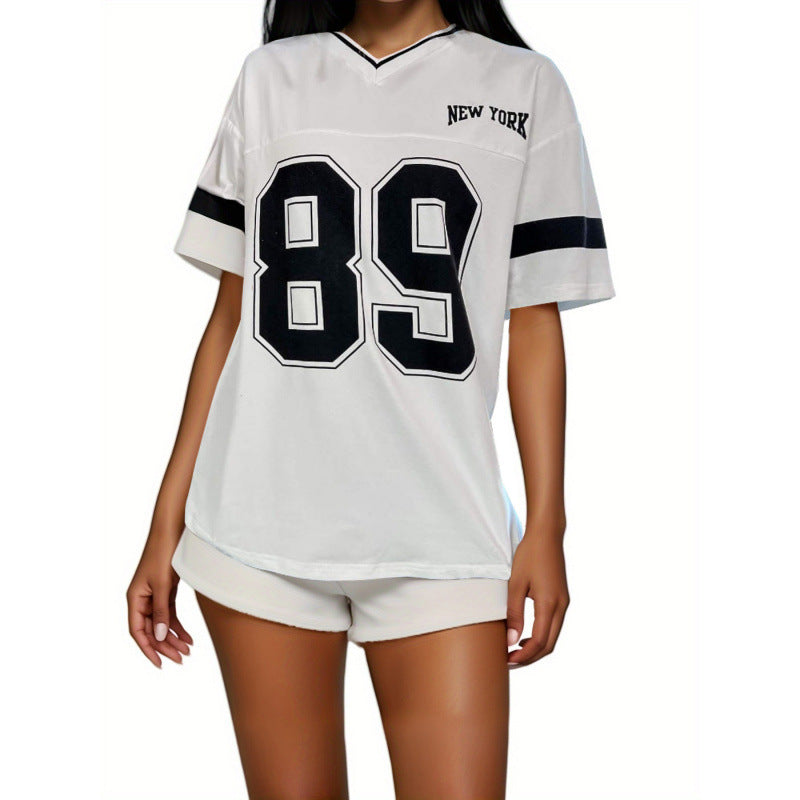 Ladies' T-Shirt Varsity Print