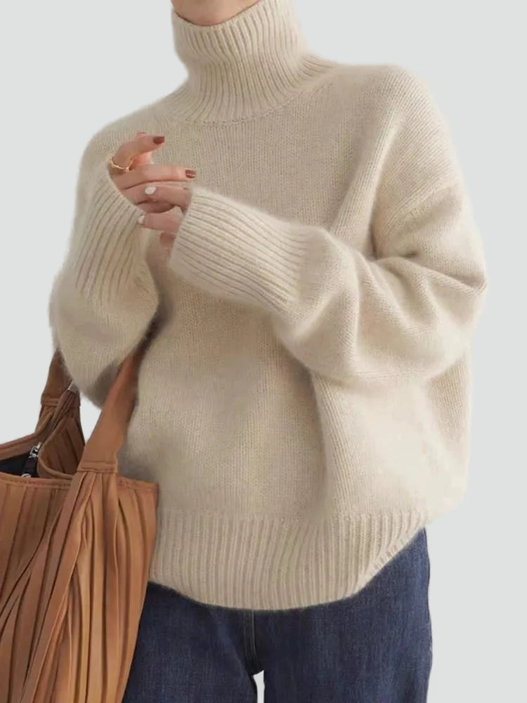 Ladies' Cashmere Turtleneck Sweater for a Stylish Look