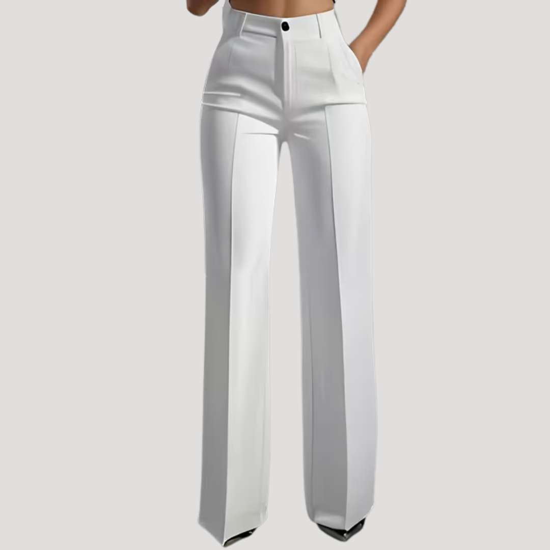 Ladies Wide Leg Trousers High Waist