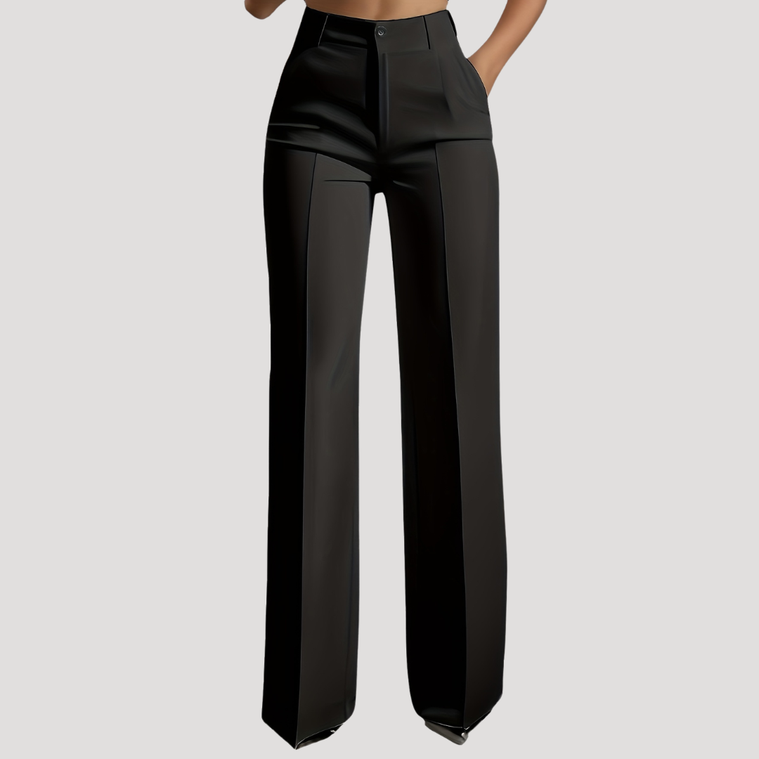 Ladies Wide Leg Trousers High Waist
