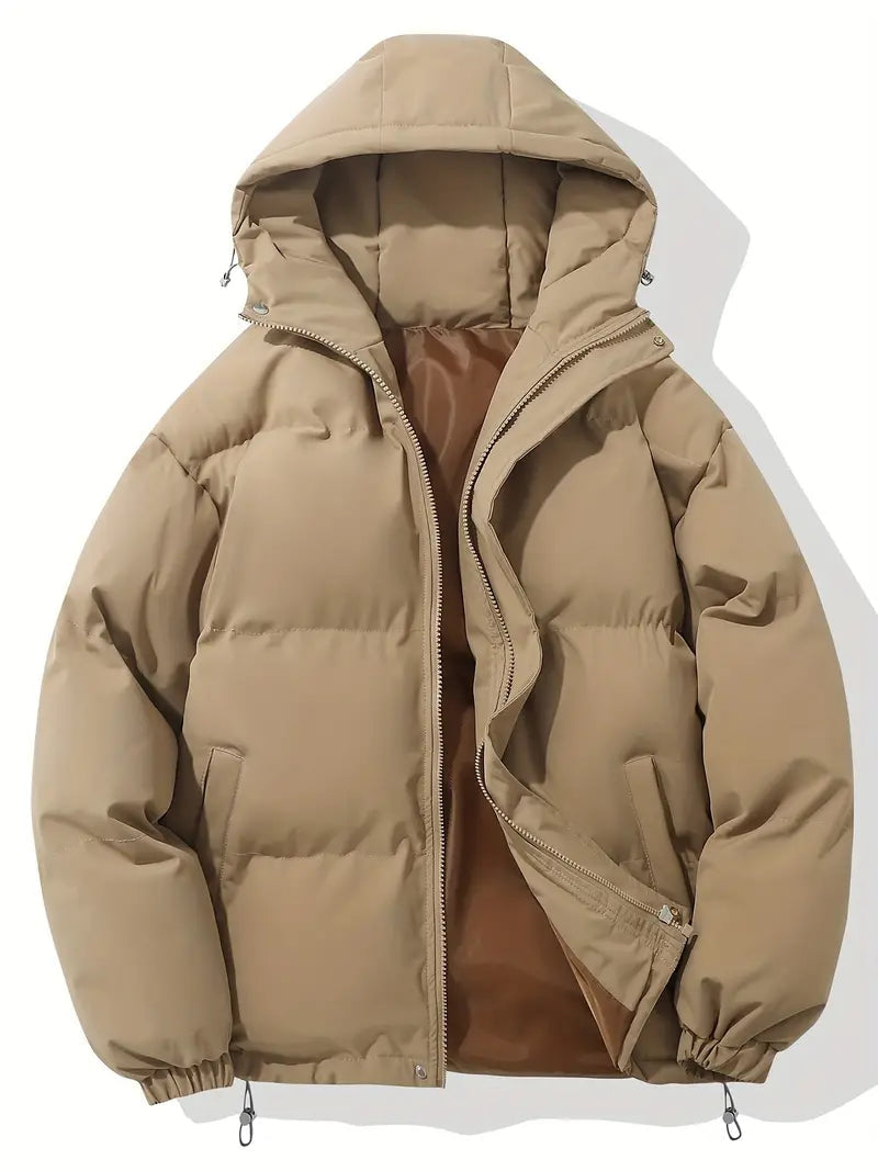 Ladies' winter coat with elegant fit and lined hood for warmth