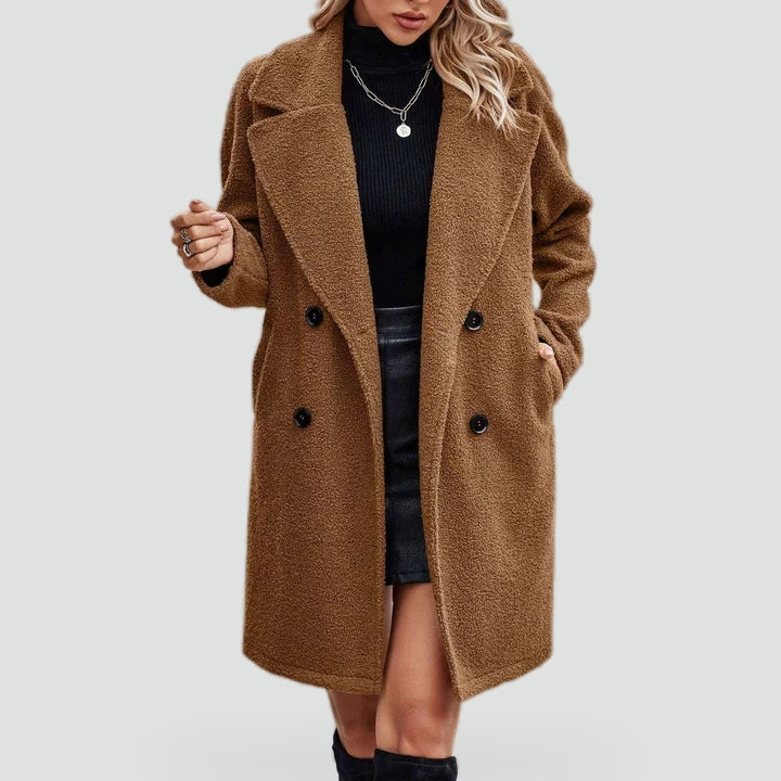 Ladies' Coat with Mid-Length Cut and Elegant Style for Winter