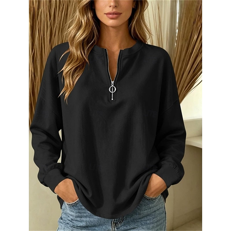 Louisa | Relaxed Fit Quarter-Zip Top