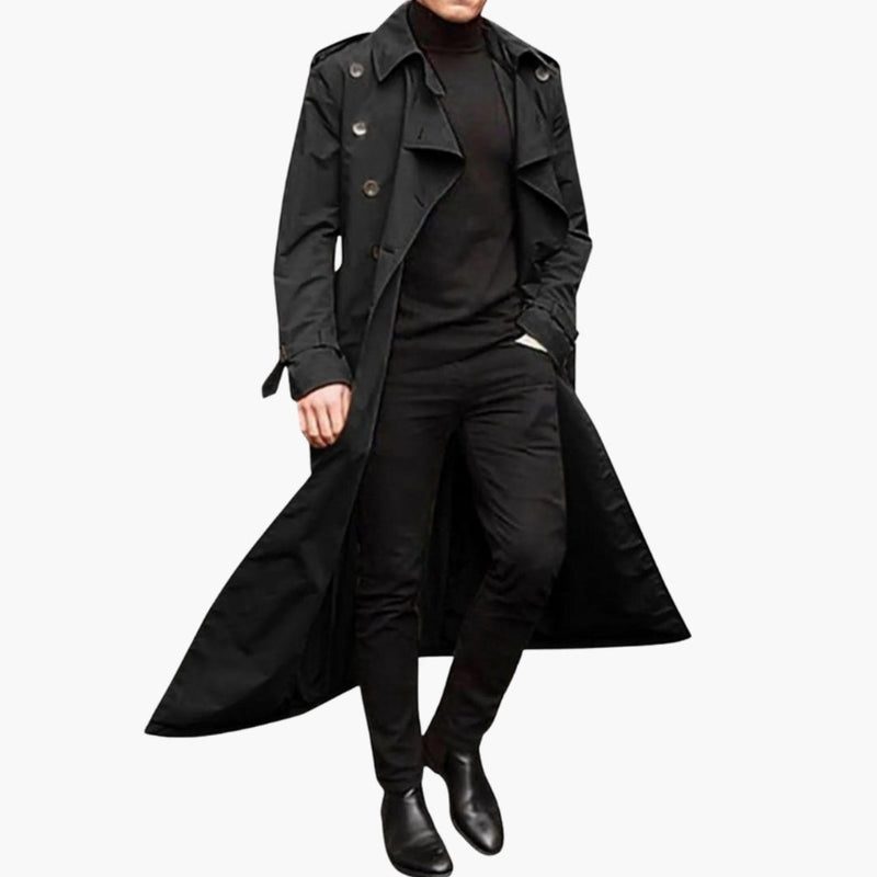 Men's Double-Breasted Trench Coat