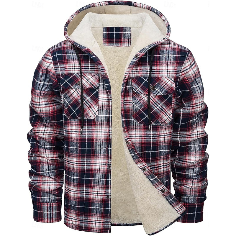 Graham | Checkered Hooded Shirt Jacket