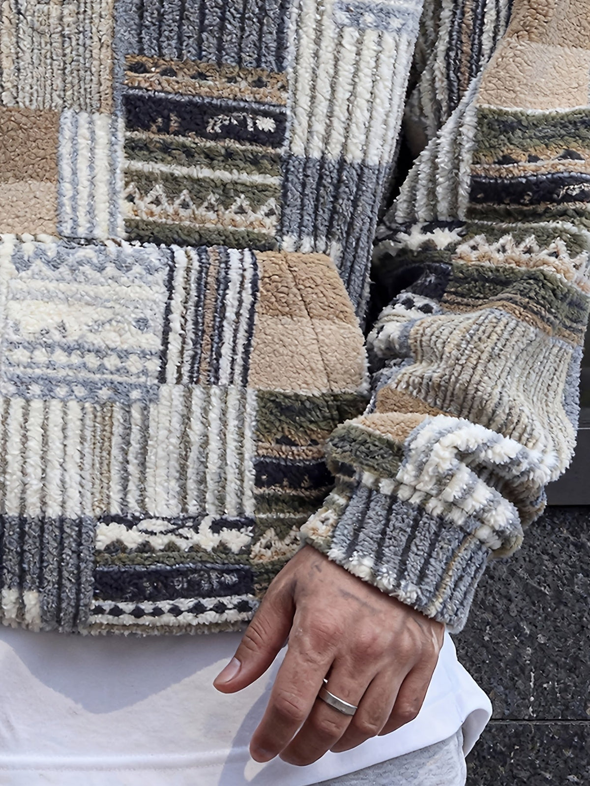 Desmond | Cozy Patterned Half-Zip Sweater