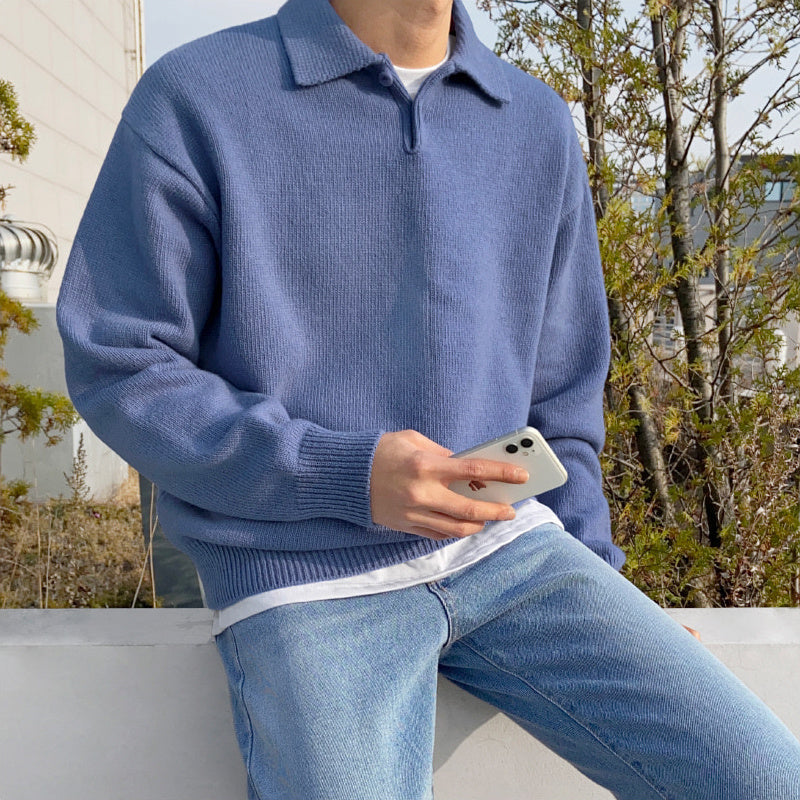 Woollen Quarter Button Up