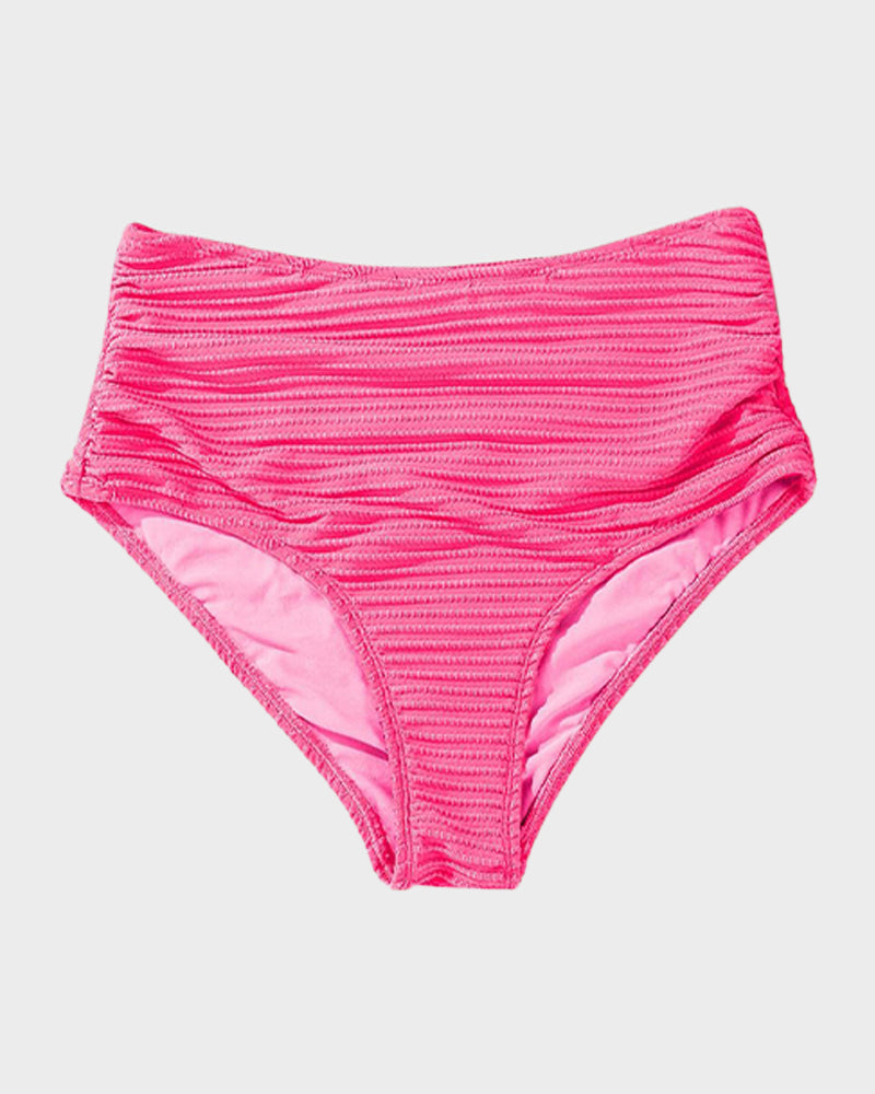 Ribbed High-Waisted Bikini Set for Women