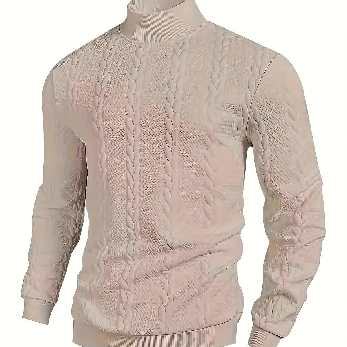 Brennan | Cozy Textured High-Neck Sweatshirt