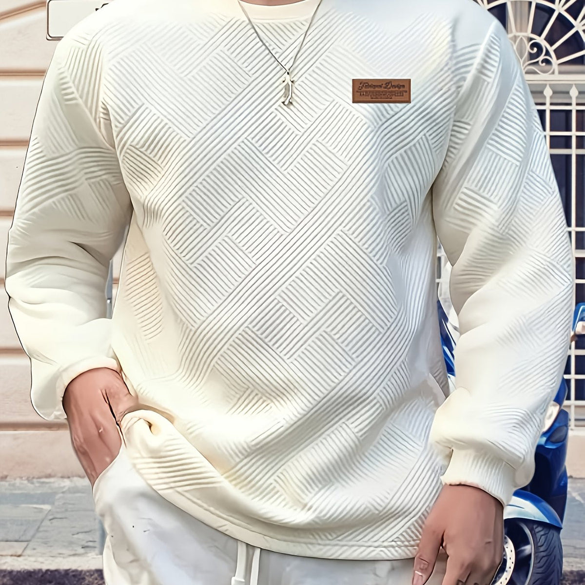 Camden | Textured Crew Neck Pullover