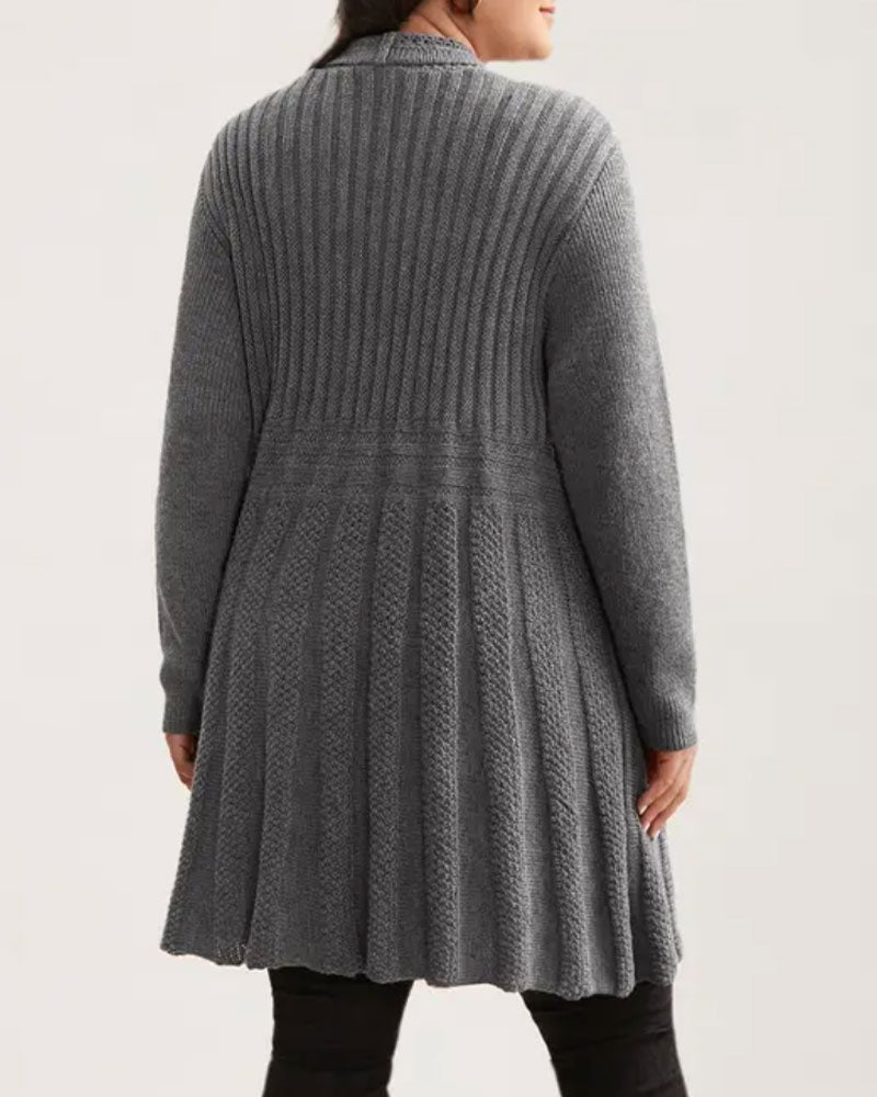 Chic Long Solid Casual Cardigan