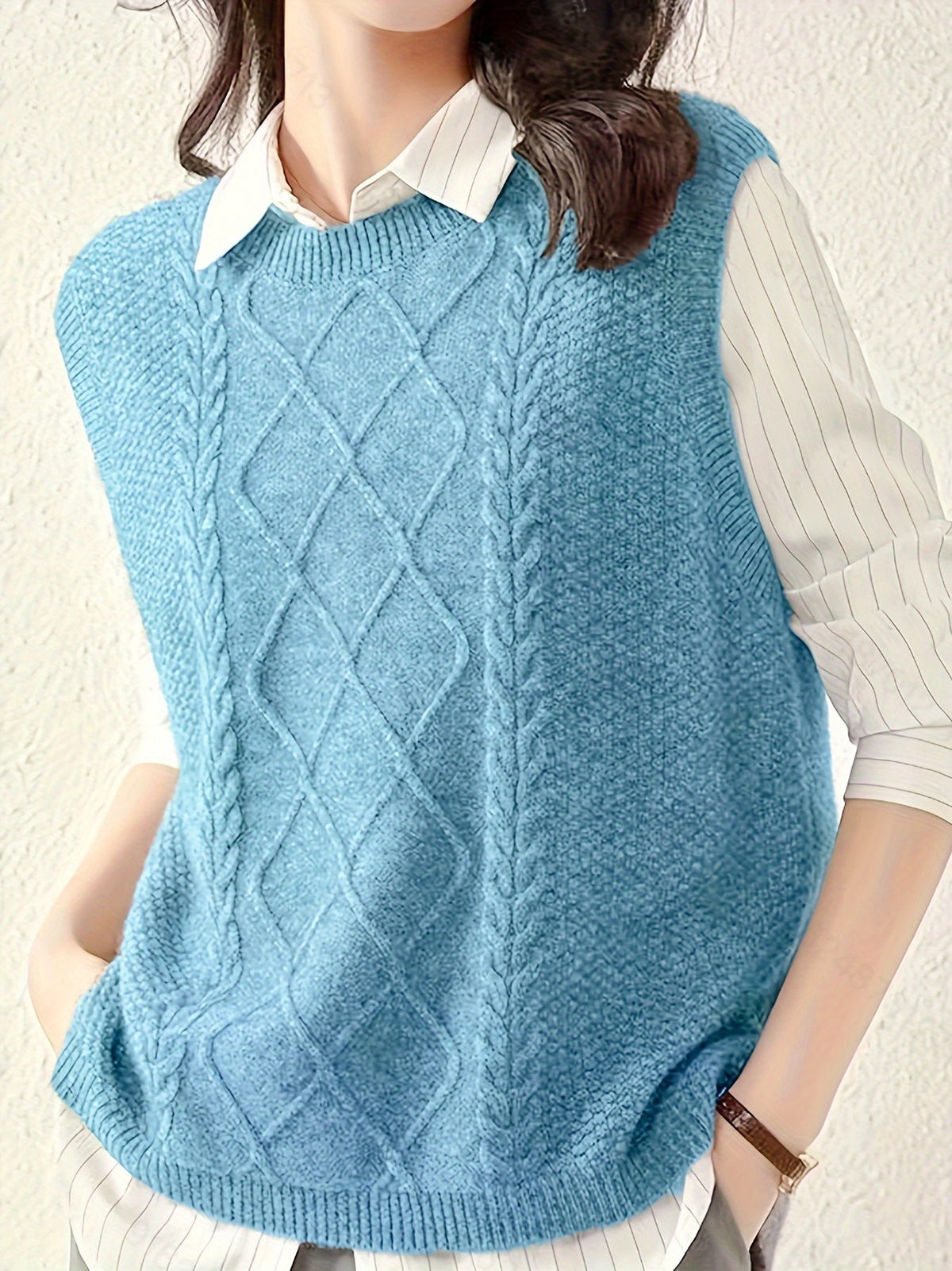 Eliza | Knit Cable Vest