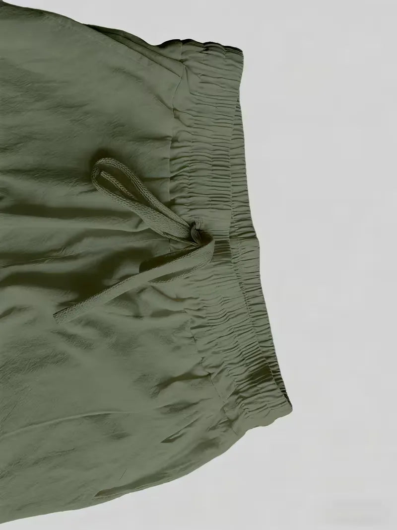 Two-Piece Summer Set with Wide Trousers for Men
