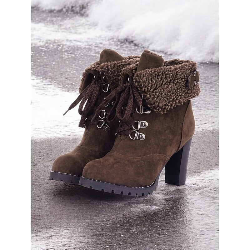 Ramona | Comfortable Lace-Up Heeled Ankle Boots