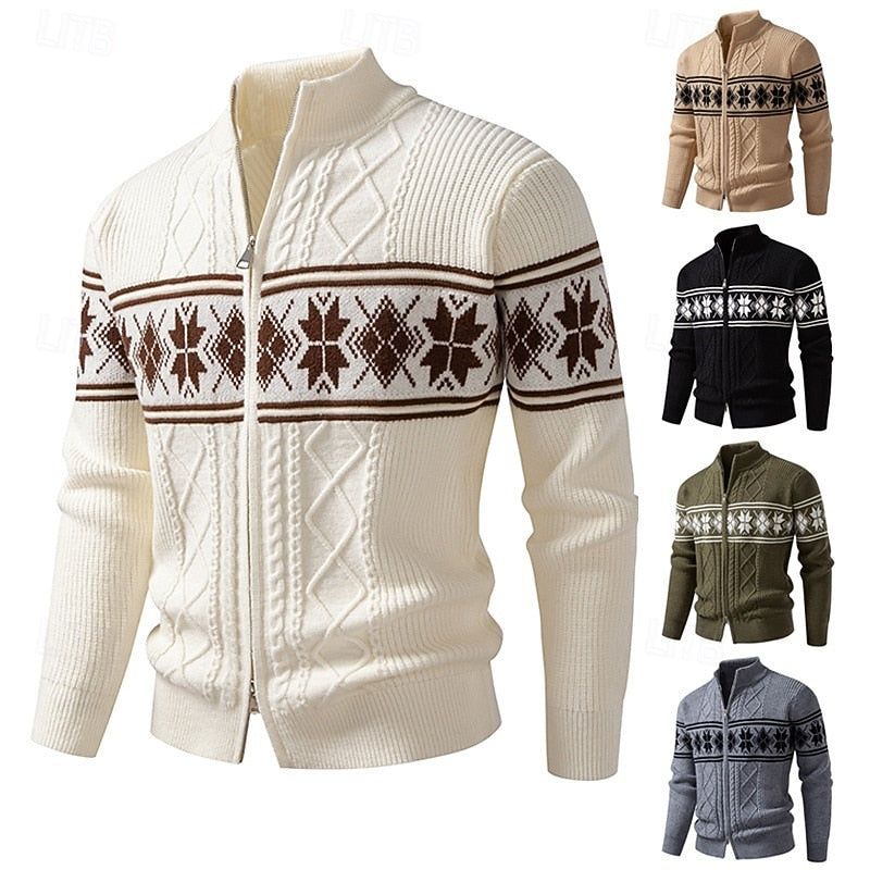 Marlon | Nordic-Inspired Zip-Up Knit Cardigan