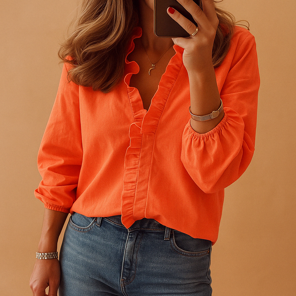 Amélie – Ladies' blouse with elegant ruffles