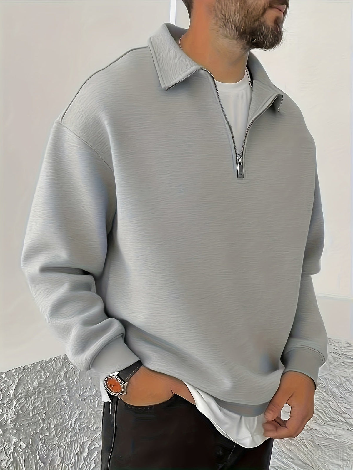 Gideon | Half-Zip Sweatshirt with Collar