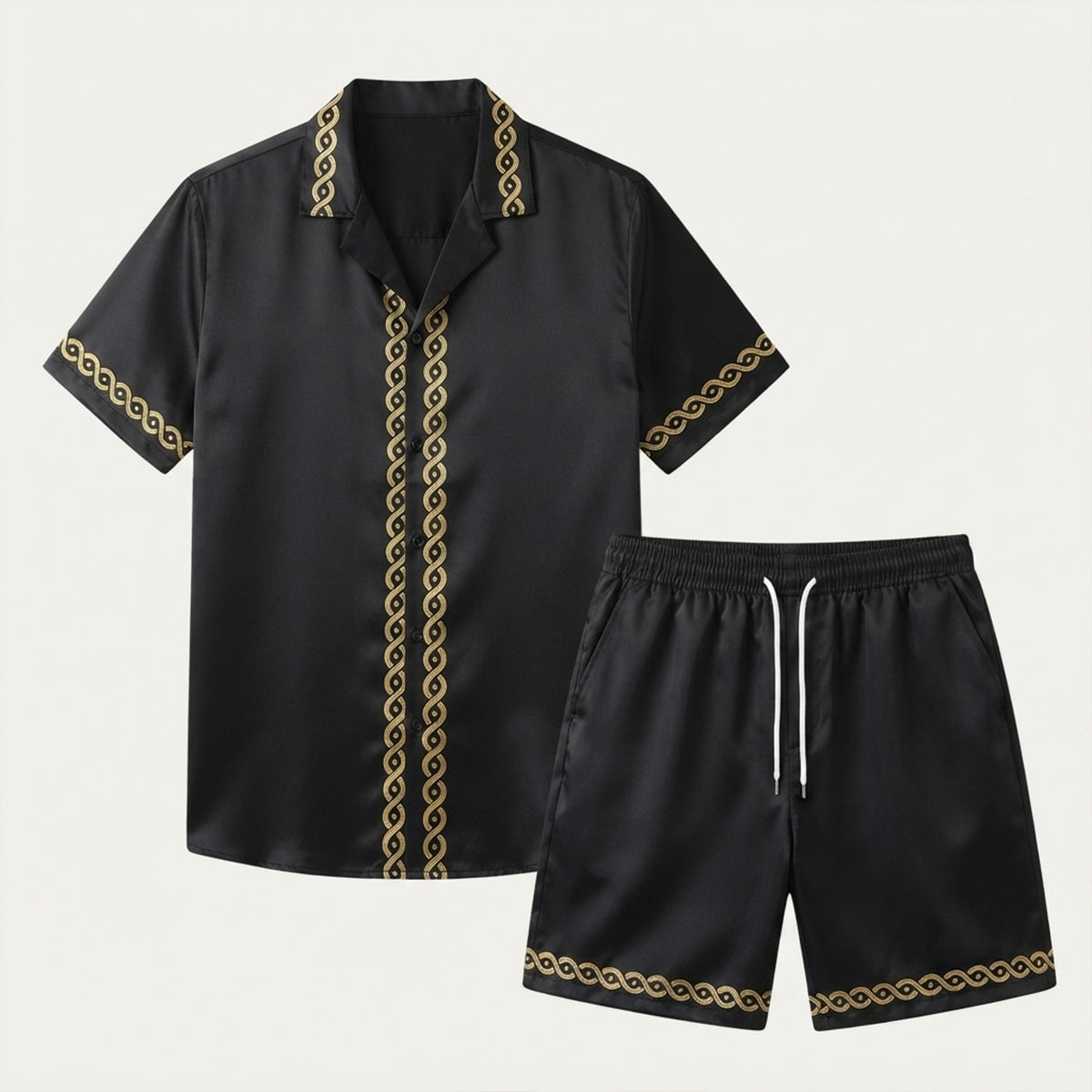The Stonehill Men’s Retro Print Set – Shirt & Short