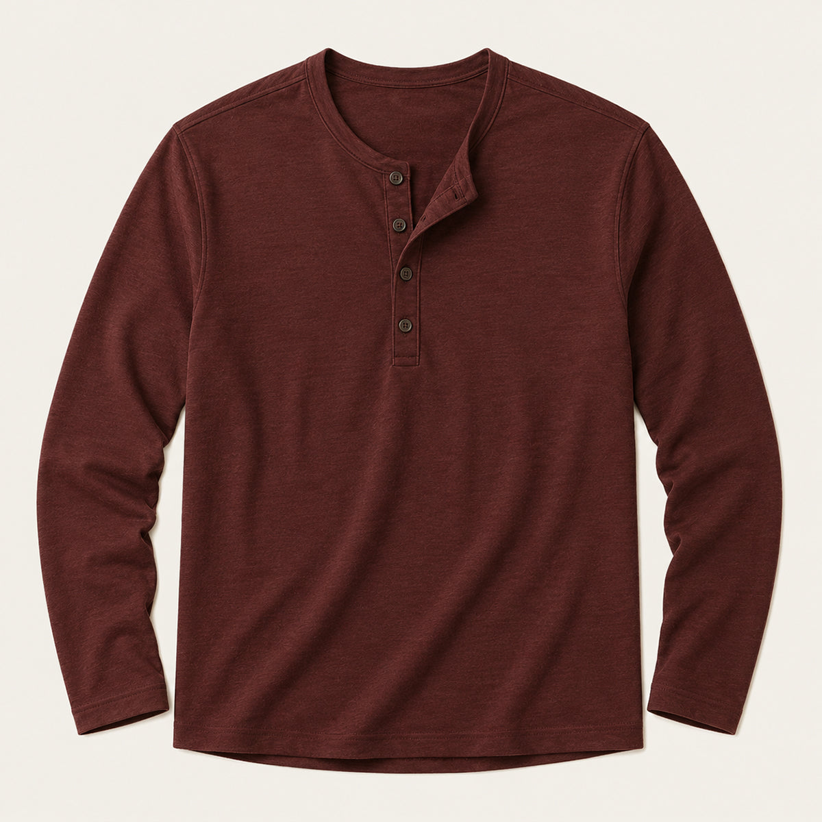 The Brisbane Men's Slim Fit Button Neck Cotton Shirt