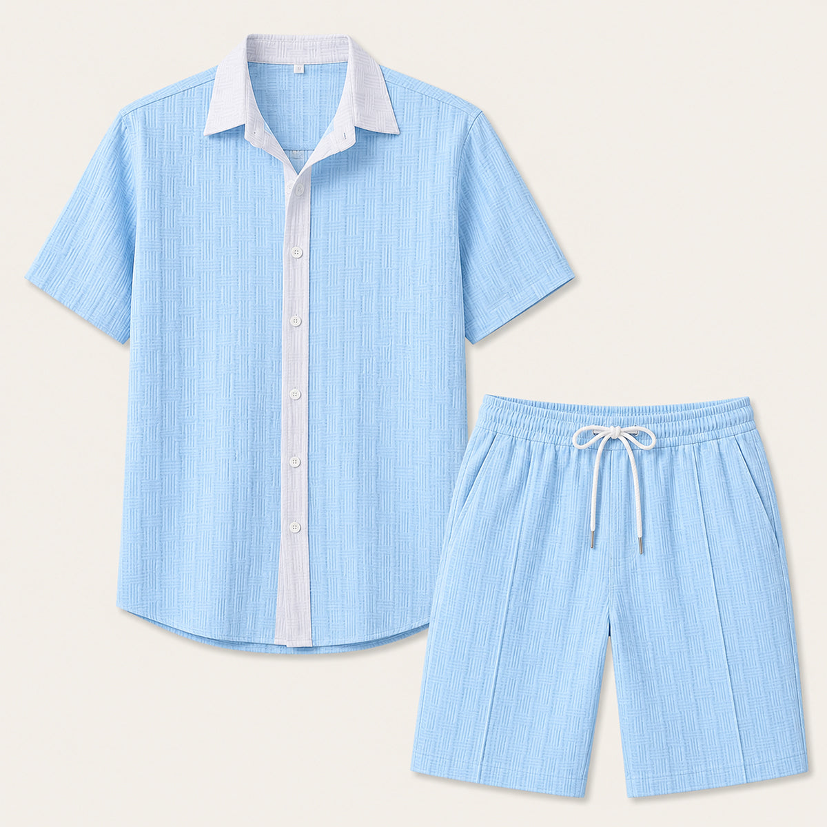 The Fairview Men’s Breathable Short Sleeve Shirt & Shorts Set