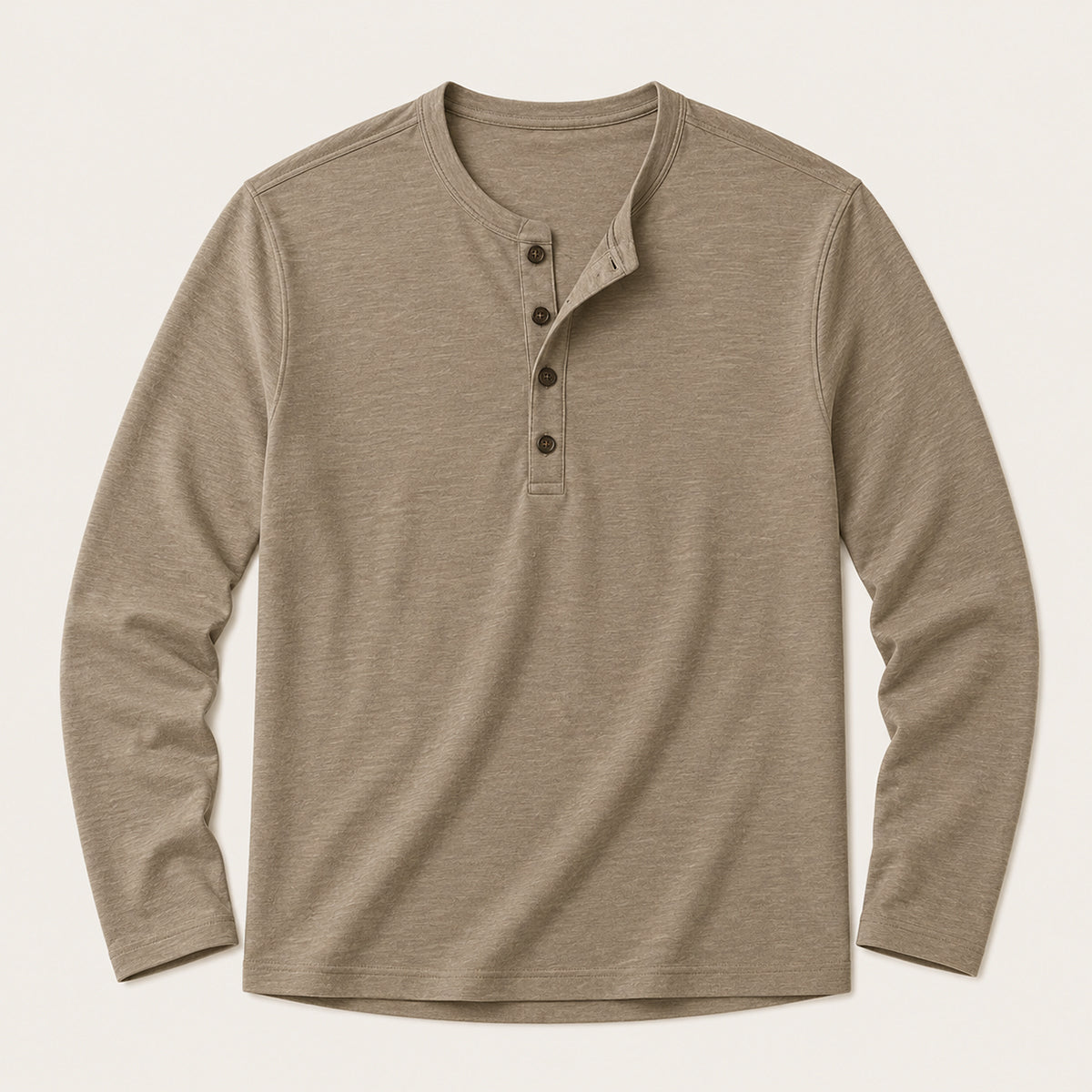 The Brisbane Men's Slim Fit Button Neck Cotton Shirt