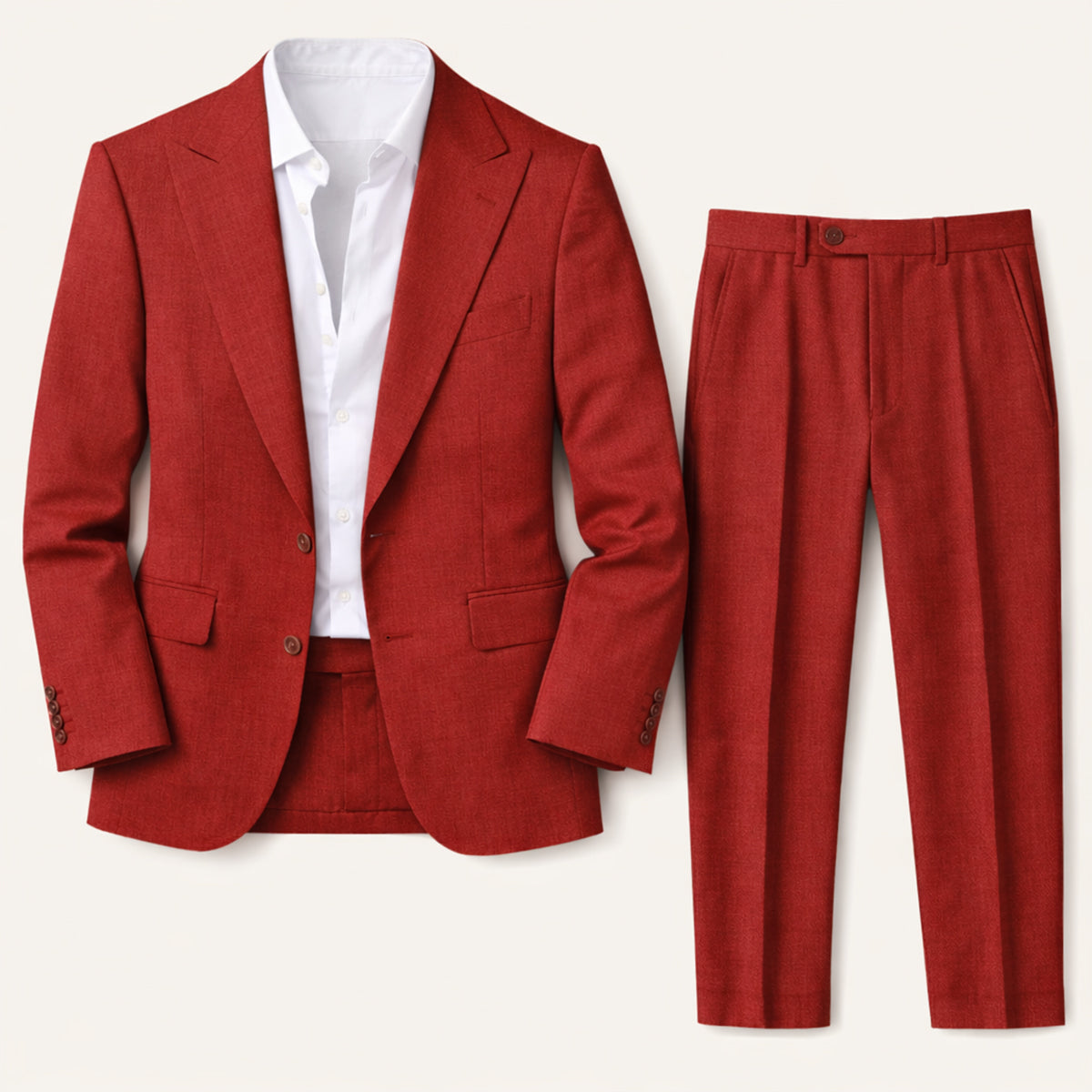 The Willowhill Men’s Timeless Linen Wedding Suit – 2 Piece Single Breasted Set