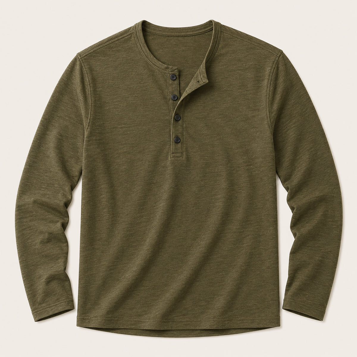 The Brisbane Men's Slim Fit Button Neck Cotton Shirt