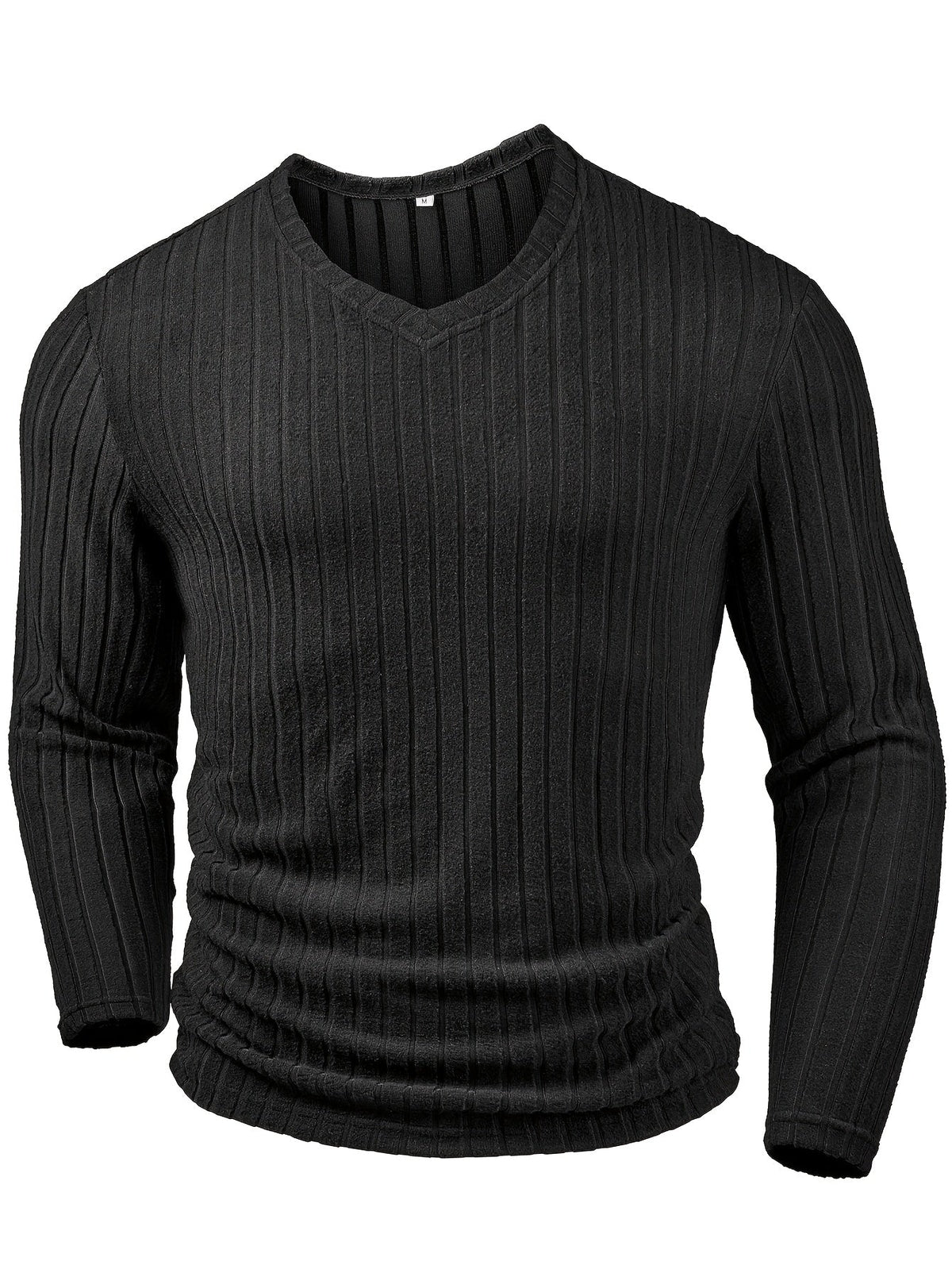 Bryce | Long Sleeve Ribbed V-Neck Top
