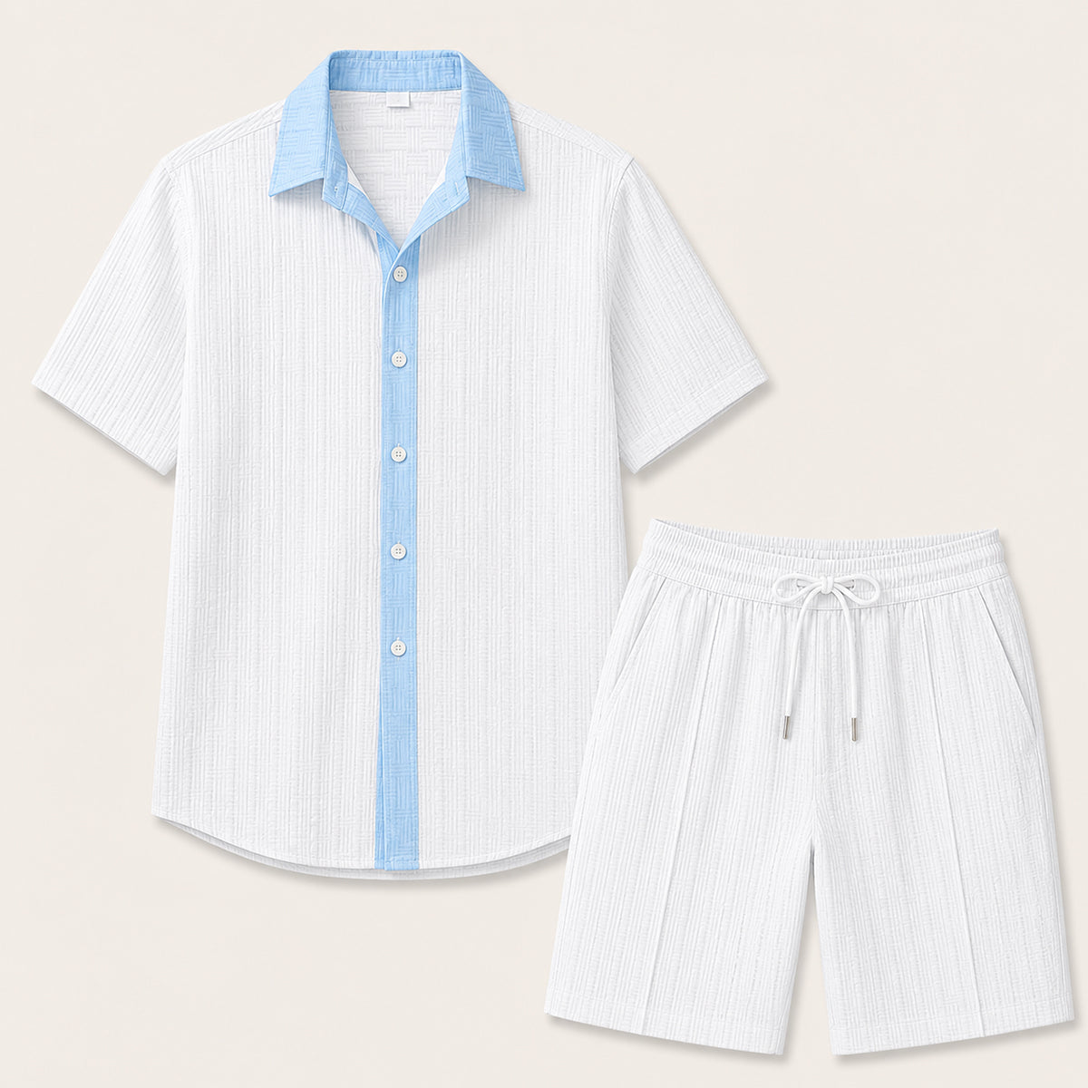 The Fairview Men’s Breathable Short Sleeve Shirt & Shorts Set