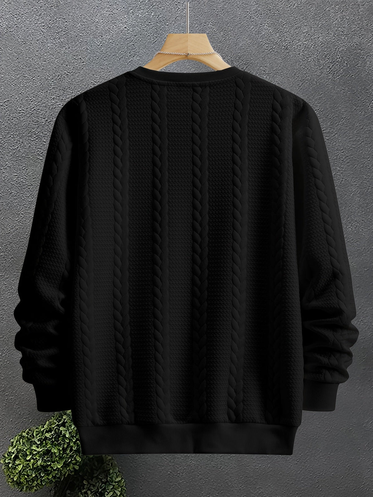 Maddox | Textured Crew Neck Pullover