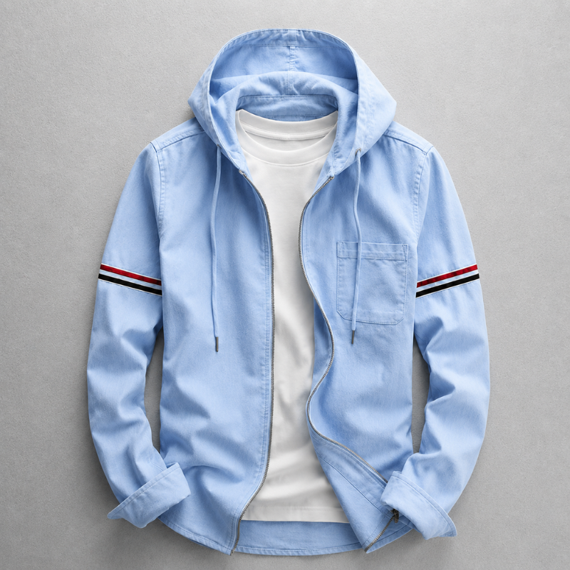 Hooded Jacket with Zip for Men