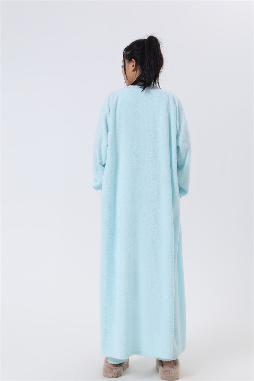 Emma | Cozy Loungewear Set – Top, Wide-Leg Trousers, and Long Cardigan