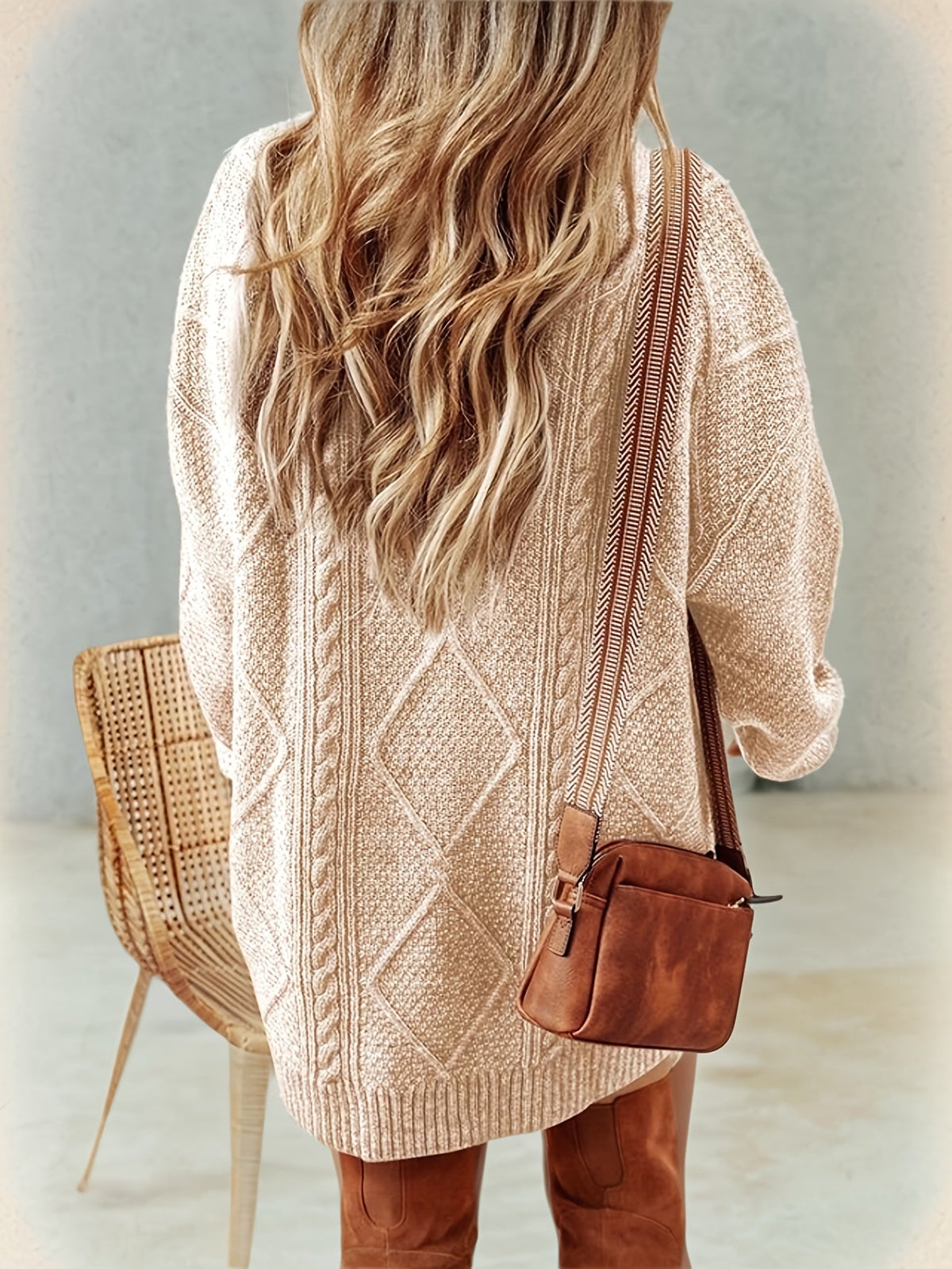 Iris | Cozy Cable-Knit Sweater Dress