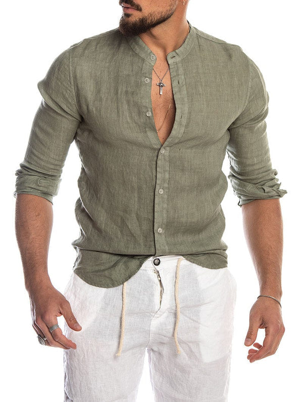 Men's Shirt Regular Fit Buttons Classic Collar Casual Summer