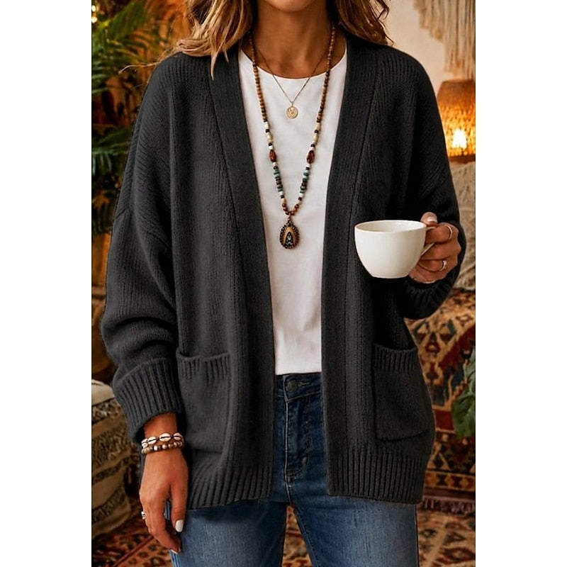 Edith | Cozy Open-Front Cardigan