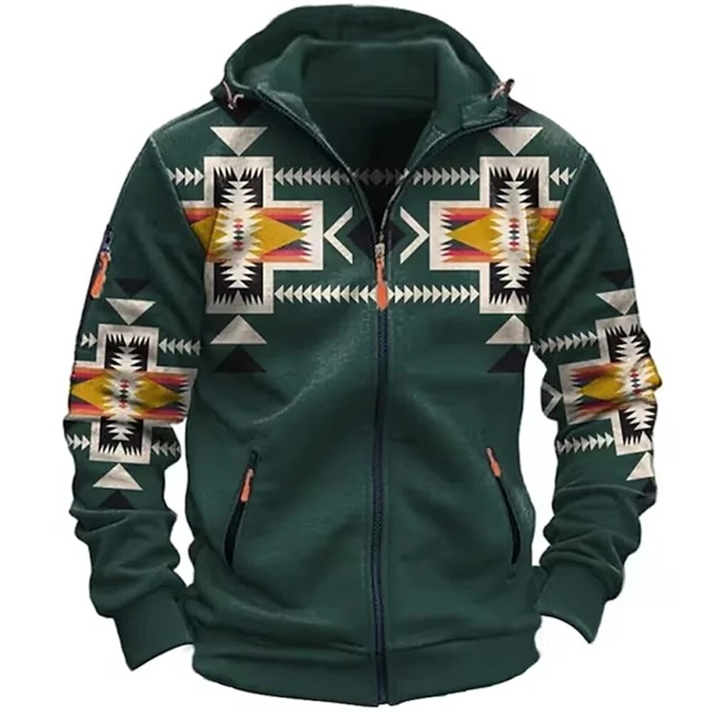 Men's Winter Jacket | Zip Hoodie | Unique Design & Casual Comfort