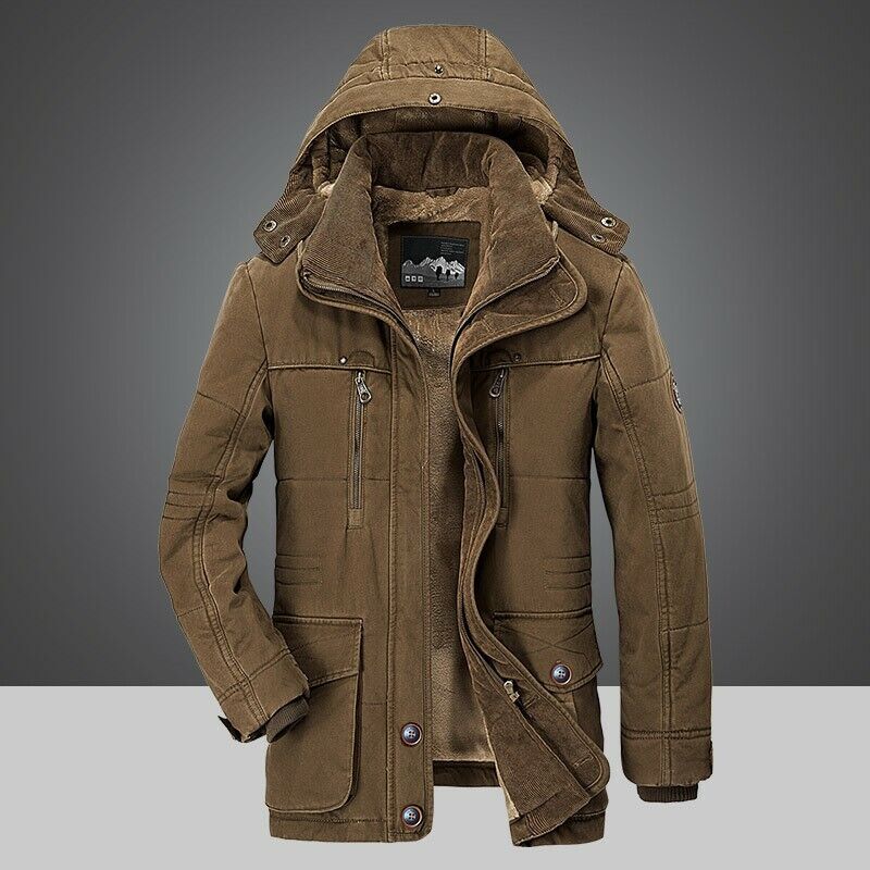 Men's Winter Coat | Warm Outdoor Jacket with Pockets