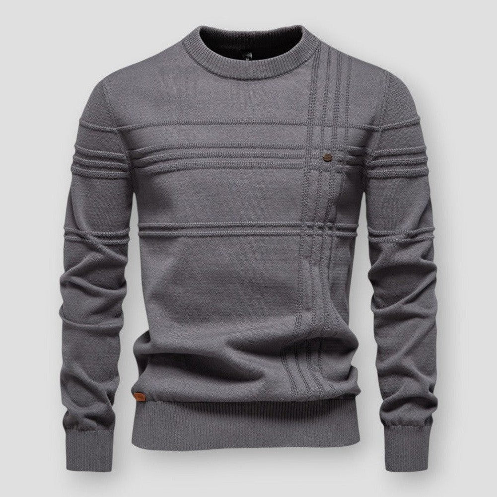 Classic men's jumper with round neck for modern style and sustainable comfort | Hugo