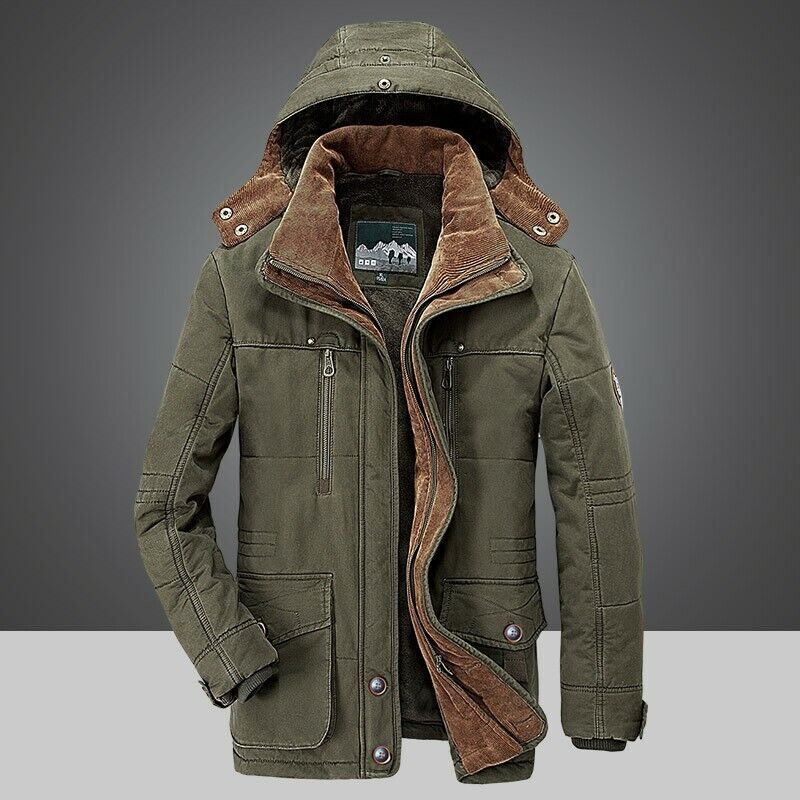 Men's Winter Coat | Warm Outdoor Jacket with Pockets