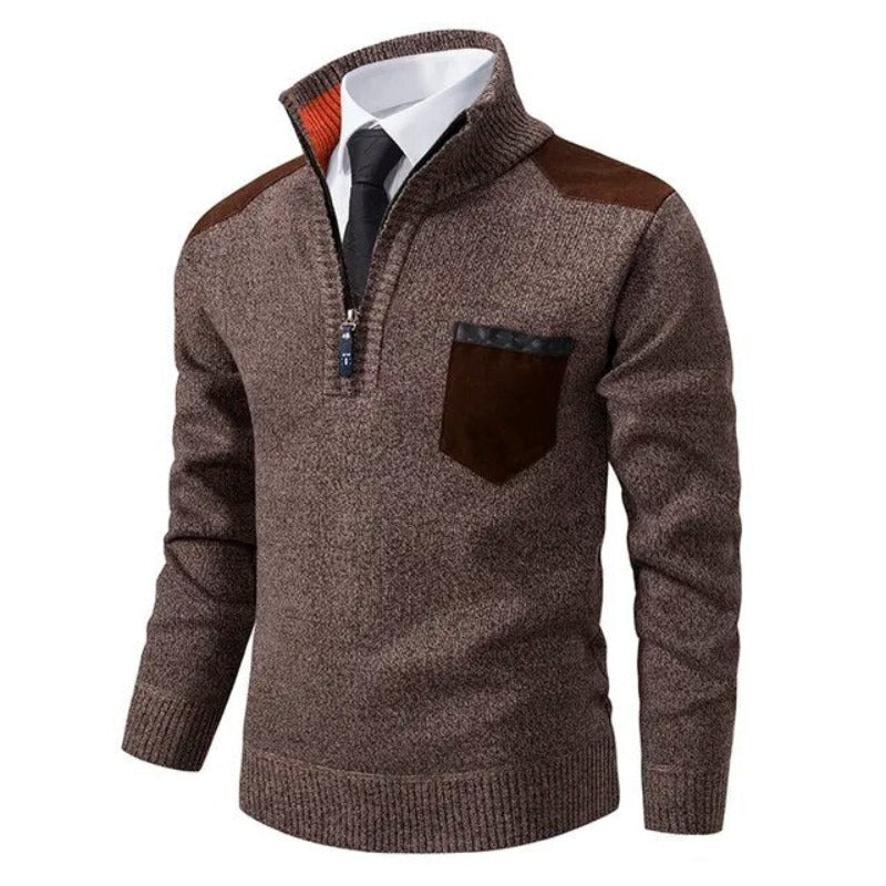 Men's Half Zip Jumper | Fine Knit Sweater | Timeless