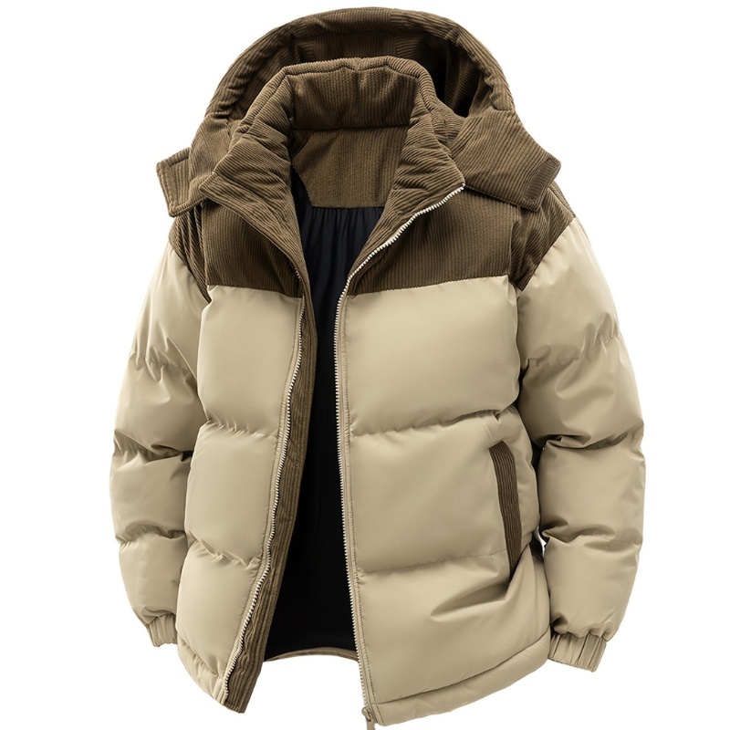 Men's Winter Jacket | Padded Jacket with Hood | Warm & Windproof