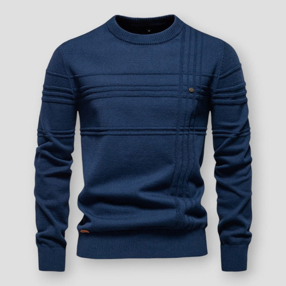 Classic men's jumper with round neck for modern style and sustainable comfort | Hugo