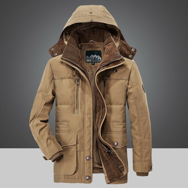 Men's Winter Coat | Warm Outdoor Jacket with Pockets