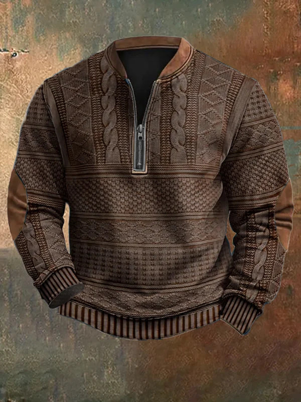 Classic Knitted Jumper with Half Zip for Superior Warmth and Versatile Style | Wesley